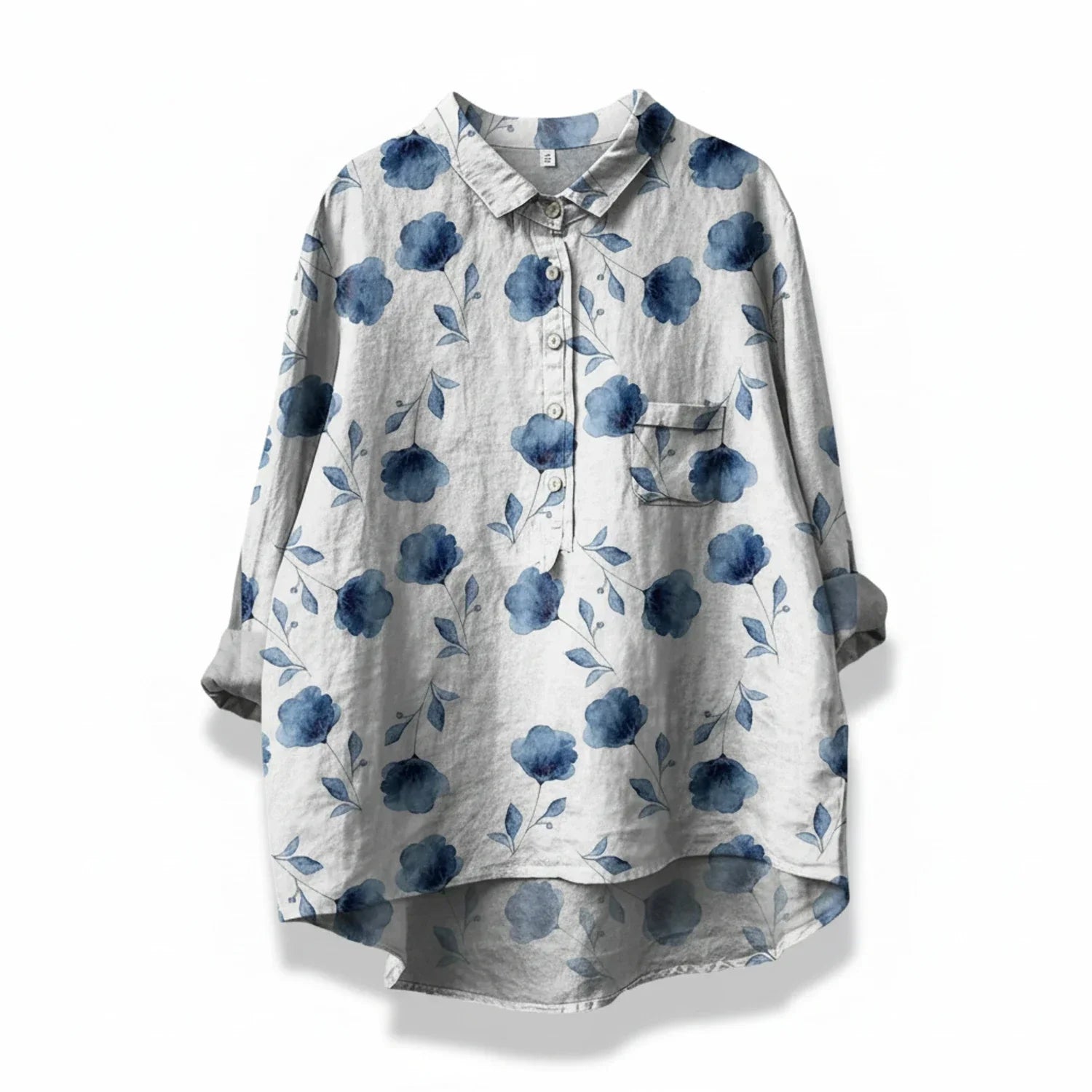 Sage | Women's Floral Print Button Down Shirt Green
