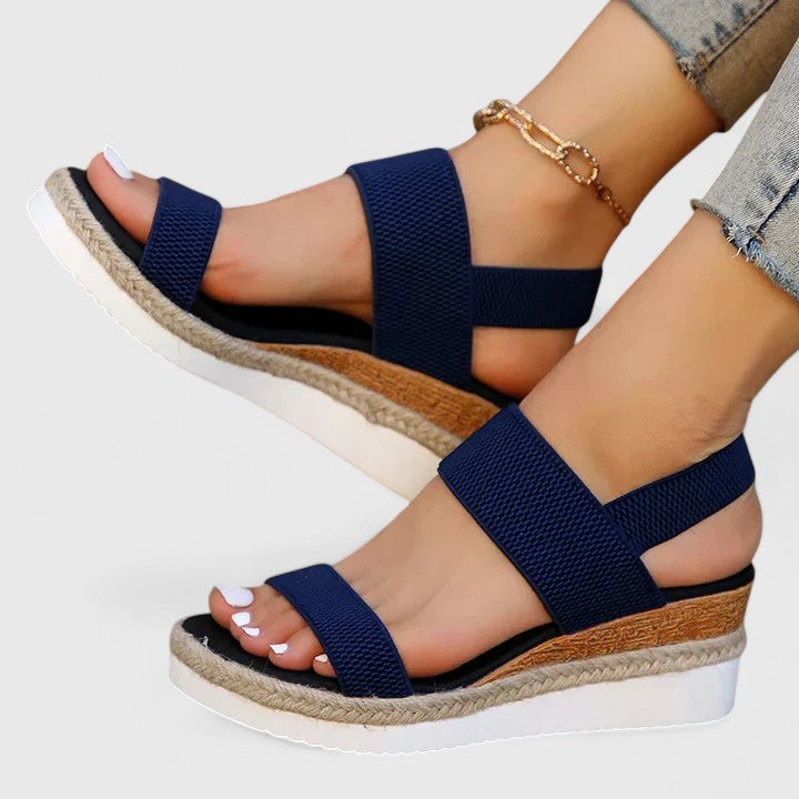 Rue | Women's Platform Sandals Cream Ankle Strap