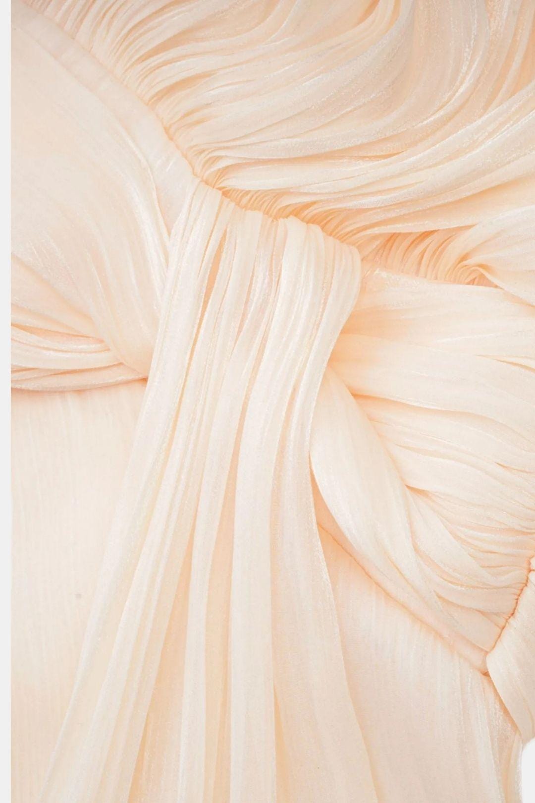 Rue | Women's Chiffon Wrap Top Cream Long Sleeve